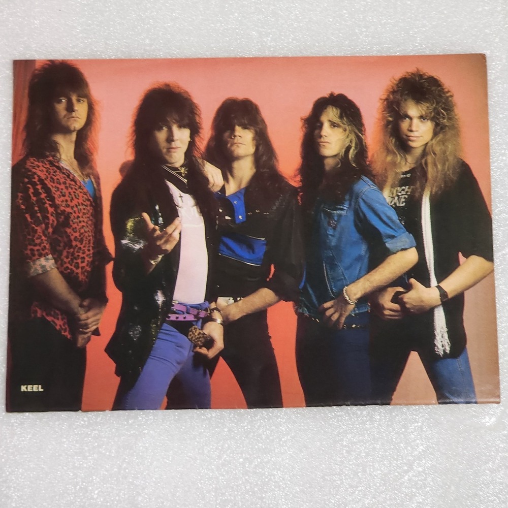 KEEL Hair Band Vintage Poster Clipping 8x10 1980s Glam Metal Original Art